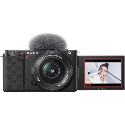 Aparat Foto Mirrorless Sony Alpha Zv-e10, 24.2mp, 4k, Negru + Obiectiv 16-50mm Mk2