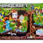 Set de constructie City of Light Minecraft cu lampa LED 330 piese tip lego Verde