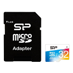 Card de memorie MicroSDHC 32 Gb, Silicon Power Elite, UHS-I, U1, clasa 10, cu adaptor
