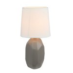 Lampă ceramică, tufă gri / maro, QENNY TYPE 3 AT15556, Tempo Kondela