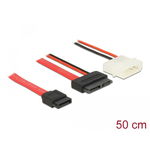 Slim SATA 13pin -> SATA 7 pini Molex 2pin + 0.50m (84790), Delock