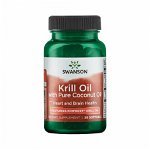 Krill Oil with Pure Coconut Oil, Swanson, 30 softgels SWE089