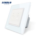 Intrerupator dublu cu touch Livolo din sticla, Serie noua, 782000211-11