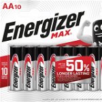 Set 10 buc baterie alkalina AA/LR6 MAX, Energizer E301534600
