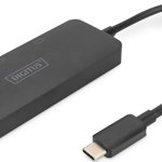 HUB USB Digitus DIGITUS USB-Hub cu 3 porturi C ->3xHDMI m.Kabel schwarz, Digitus