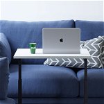 Birou Adore Laptop Reglabil, Alb, 40x60x43-73 cm, Adore