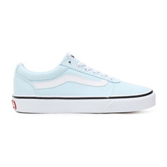 Vans, Tenisi low-top cu logo contrastant Ward, Alb/Albastru deschis Vans, Tenisi low-top cu logo contrastant Ward, Alb/Albastru deschis