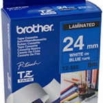 Brother Etichete TZ555 24mm (alb/albastru)