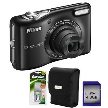 Camera foto digitala 20.1 Mp 5x 3 inch geanta + incarcator + card SD 4GB NIKON Coolpix L30, Nikon