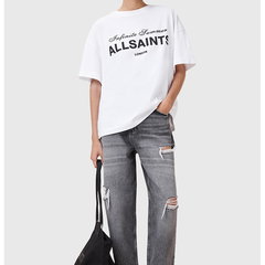 AllSaints tricou din bumbac AVRI culoarea bej, W095JC, AllSaints AllSaints tricou din bumbac AVRI culoarea bej, W095JC, AllSaints