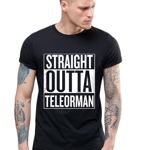 Tricou negru barbati - Straight Outta Teleorman, L