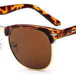 Ochelari de soare Clubmaster Retro Maro - Maro animal print, THEICONIC