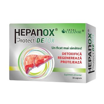 Supliment alimentar Hepanox Protect Detox Total Cleanse, 30 capsule