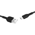 Cablu de Date USB-A la Micro-USB 10W, 2A, 3m Hoco Flash (X20) Negru