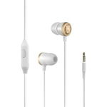 Casti PROMATE Ingot, Cu Fir, In-Ear, Microfon, alb-auriu