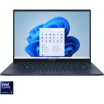 14'' Zenbook 14 OLED UX3405MA, 3K 120Hz, Procesor Intel Core Ultra 9 185H (24M Cache, up to 5.10 GHz), 32GB DDR5X, 1TB SSD, Intel Arc Graphics, Win 11 Pro, Ponder Blue, Asus