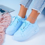 Pantofi Sport, culoare Albastru, material Piele ecologica - cod: P6041, Botinelli