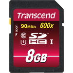 SDHC 8GB Class10 UHS-I, Transcend