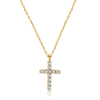 Lant cu pandantiv cruce din aur galben, TEILOR Lant cu pandantiv cruce din aur galben, TEILOR