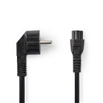 Cablu de alimentare Schuko tata cotit - IEC-320-C5 2m negru, Nedis