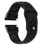 Curea ceas Smartwatch Garmin Fenix 3 / Fenix 5X, 26 mm iUni Silicon Sport Negru