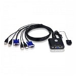 Switch KVM CS22U 2 porturi USB Cablu 2 x 0.9 m Negru, Aten