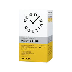 Daily Vitamina D3 + K2 Good Routine, 30 capsule moi, Secom, Secom