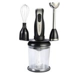 Blender electric 4 in 1, Capacitate 1100 ml, 350 W, 2 Viteze, Lama din otel, Modern, Culoare Negru, Hausberg