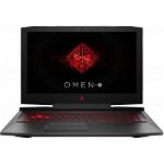 Notebook / Laptop HP Gaming 17.3'' OMEN 17-an108nq, FHD IPS 120Hz, Intel® Core™ i7-8750H Processor (9M Cache, up to 4.10 GHz), 8GB DDR4, 1TB 7200 RPM + 128GB SSD, GeForce GTX 1060 6GB, FreeDos, Shadow Black