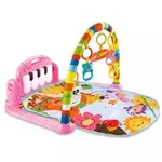 Centru de activitati multifunctional, 4in1, cu lumini si sunete, multicolor, pian si oglinda detasabile, jucarii zornaitoare, educativ, interactiv, roz, buz