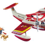 Playmobil Act!on Heroes - Avion antiincendiu, cu functie de stingere