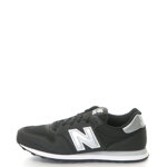New Balance, Pantofi sport de piele intoarsa sintetica cu logo 500, Negru, 8