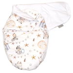 Sistem de infasare, Baby swaddle din Bumbac cu umplutura antialergica BabySoft, Circ Blue, Amy