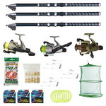 Set 3 lansete Ultra Carp 2.7m, 3 mulinete, pufuleti, 3 gute, ace, 3 forfati, bambine si juvelnic