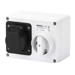 Priza industriala cu interblocaj - WITH BOTTOM - WITHOUT FUSE-HOLDER BASE - 3P+N+E 16A 480-500V - 50/60HZ 7H - IP44, Gewiss
