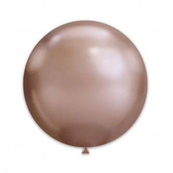 Set 2 baloane latex chrome rose gold 38 cm, Balloon4Party