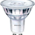 Bec LED spot Philips Classic, EyeComfort, GU10, 4.9W (65W), 460 lm, lumina calda (3000K), clasa energetica E