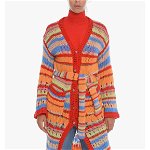 ETRO Virgin-Wool Knitted Long Cardigan With Belt Multicolor, ETRO