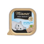 MIAMOR Milde Mahlzeit Poultry Pure&Salmon 100g pasare si somon, hrana pisica, MIAMOR