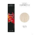 Vopsea crema pentru par VDT Trinity Haircare 12/3 Ultra blond auriu, 60 ml, Trinity VDT