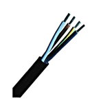 Cablu cu izol. şi manta din cauciuc H05RR-F 2 x 2,5 negru, Schrack