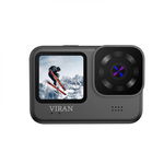 Camera de actiune iSEN VIRAN V11, Negru, 5K 4K, LCD, 2.2 , Ecran selfie 1.5 , Wi-Fi, Functie anti-tremurat, Telecomanda wireless, 1200 mAh, iSEN