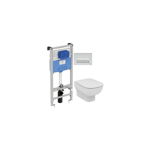 Set vas wc suspendat Ideal Standard Esedra AquaBlade cu capac inchidere lenta si rezervor Ideal Standard Prosys