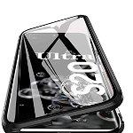 Husa Samsung Galaxy S20 Ultra , Magnetica 360 Negru, Perfect Fit cu spate de sticla securizata premium + folie de sticla pentru ecran, MyStyle