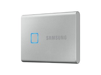 SSD extern Samsung T7 Touch 2TB USB 3.2 Gen 2 Securizare Amprenta Metallic Silver MU-PC2T0S/WW
