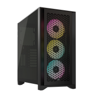 Carcasa iCUE 4000D RGB Airflow Tempered Glass Mid-Tower Negru, Corsair