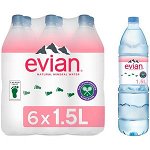 Apa Plata Evian, Pet, 6 x 1.5l
