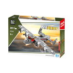 Set cuburi constructie MyArmy Avion militar cu elice, 281 piese, Blocki