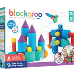 Set cuburi din spuma cu magnet blockaroo, castel 35 piese, Clicstoys