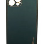 Husa compatibila cu iPhone 14, Piele ecologica, Full protection, Verde inchis, OEM